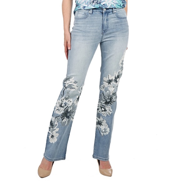 DG2 by Diane Gilman Denim - Nwt DIANE GILMAN bootcut printed and sequins jeans